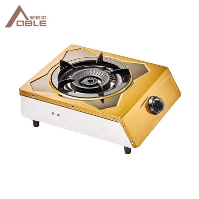 China ABLE Household Stainless Steel High End Single Burner Cooking Gas Stove for sale