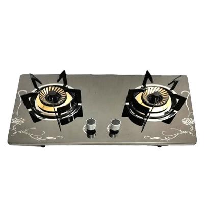 China Household 2 Burner Kitchen Mills Stainless Steel Built-In Double Top Burner Gas Stove for sale