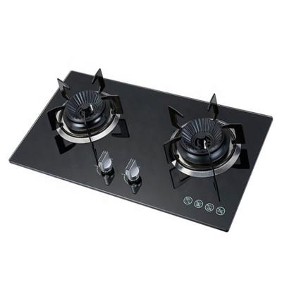 China Household Kitchen Appliances Cooktops Tempered Glass Cooking Stoves Burner Built In Induction Hob Gas Stove Price With 2 Burner for sale