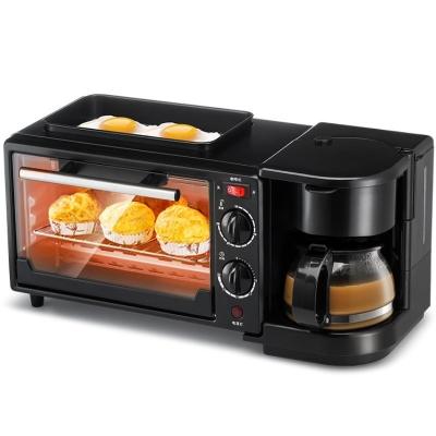 China Outdoor Hot Selling 3 In 1 Multi Function Breakfast Maker Machine With Toast Oven Coffee Pot Pan for sale