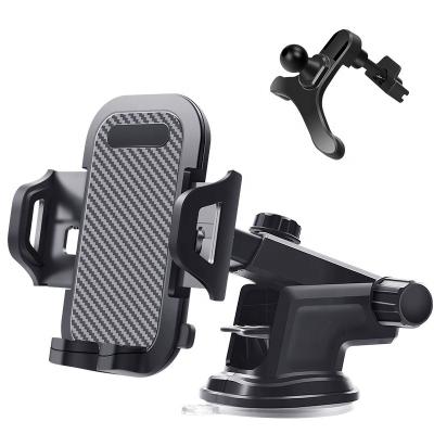 China Factory Price Adjustable 2 in 1 Universal Car Air Vent Phone Holder Car Dash Mount Cell Phone Holder for sale