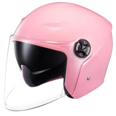 China Classic Electric Bike/Motorcycle/Skate Half Face Helmet/E-Bike Motocicleta Winter Sale Dual Bar Warm Fog Sun Shield For Ladies Motorbike Helmets for sale