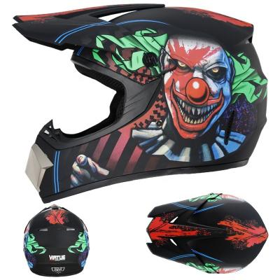 China Breathable Motocross Helmet Protective Gear Bike Helmets With Sunglasses Men And Women Mountain Full Face Slant Helmets for sale