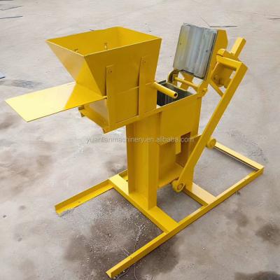 China Manual Interlocking Clay Hand Press QMR1-40 Clay Block Making Machine For Small Business for sale