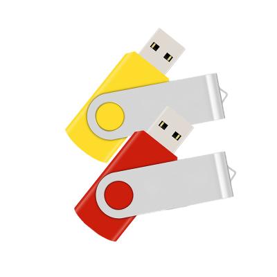 China Wholesale Metal+ABS Custom Spin USB Flash Drive 1GB 2GB 4GB 8GB 16GB 32GB Spinning USB Sticks 2.0 USB Flash Drives for sale