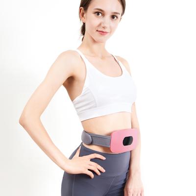 China HEZHENG Electric Abdomen Heating Belt Device Belly Pain Massage Machine Rechargeable Medical Pain Relief Belly Massager for sale