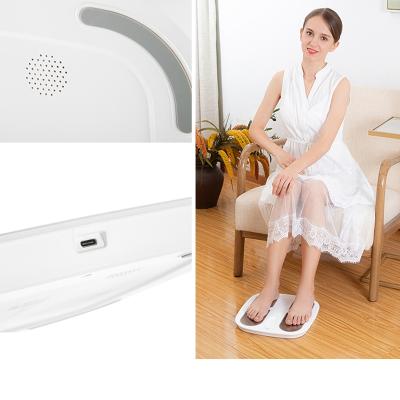 China HEZHENG EMS Portable Comfortable Electric Rechargeable Cordless Pulse Massage Machine Foot Massager With Heating Function for sale