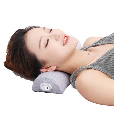 China Neck Half Moon Memory Foam Pillow Neck Support Pillow With Vibration Massage Bolster for sale