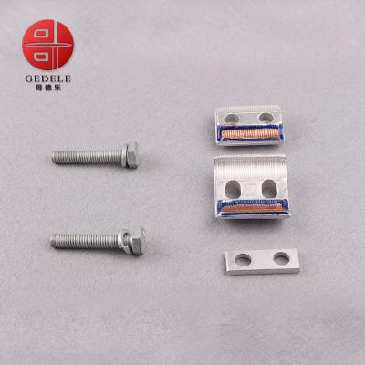 China New Model Cable Clamp Connection Tube Bimetallic Copper Joint Terminal , Copper Connecting Aluminum Clamp for sale