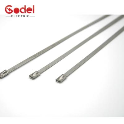 China Durable High Tensile Strength Customized 16X300mm 304 Adjust Stainless Steel Cable Ties for sale