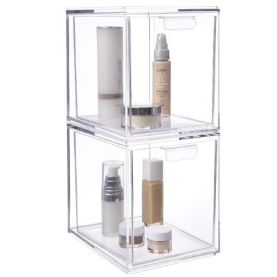 China Sustainable Plastic Transparent Cosmetic Type Storage Box Drawer Storage Box for sale