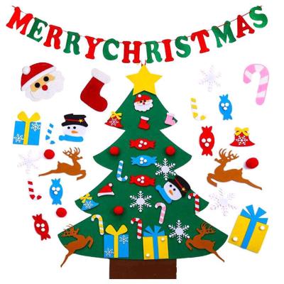 China Kids Christmas Tree DIY Felt Multifunctional Christmas Decoration For Home Gifts Santa Claus Xmas Tree New Year for sale