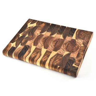 China Chef's Cutter Board Sustainable Acacia End Grain Kitchen Wood Cutting Board for sale