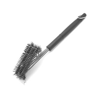 China Factory Wholesale Easily Cleaned BBQ Grill Black Utility Brush For Grill Cleaning Brush for sale