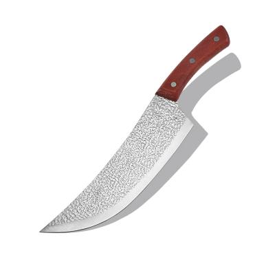 China Viable Model 9 Inch Fillet Kitchen Hammer Boning Cleaver Stainless Steel Slicing Knife With Wood Handle for sale