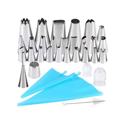 China Amazon Sustainable Hot Selling Cake Decorating 32 Pieces Icing Piping Spouts Set for sale