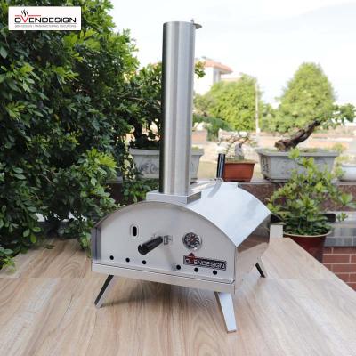 China Outdoor hot sale wood-fired pizza oven pizza firewood grill stainless steel portable pizza oven suitable for outdoor baking for sale