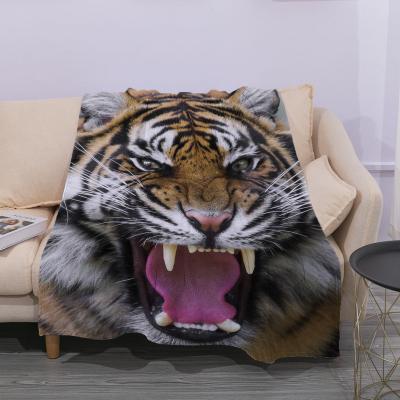 China 50*60 Inch Custom Sublimation San Marcos Tiger Mink Blanket Folded Soft Sherpa for sale