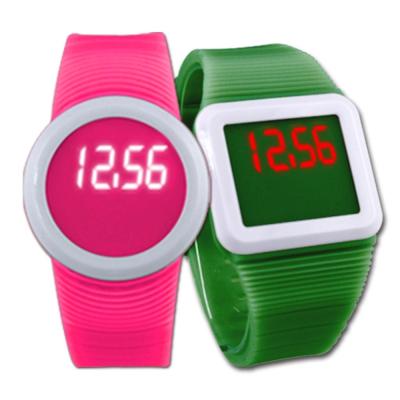 China FT1306_PU LED Screen Non-Specific Colorful Plastic Silicone Strap Watch for sale