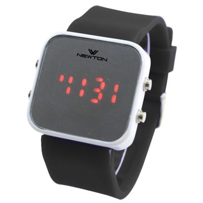 China Newest Date BF1014_BK Automatic Digital Kids Mirror LED Movement Silicone Watch for sale