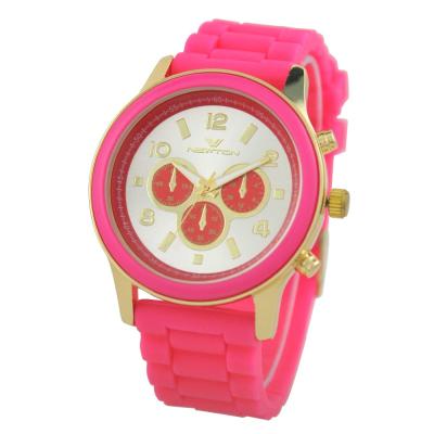 China FT1305_PK Non-Specific Pink Colored 3 Hands ABS Band Quartz Watch Fashion Watch Ladies for sale