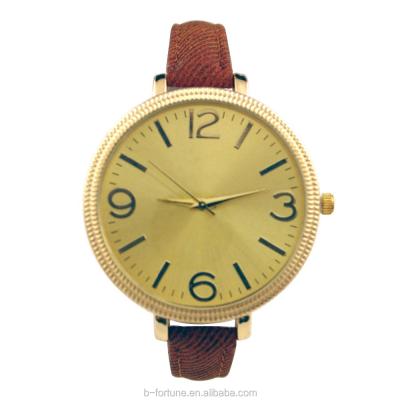 China FT1372 Best Quality Water Resistant Thin Leather Strap Analog Watch With Big Dial for sale