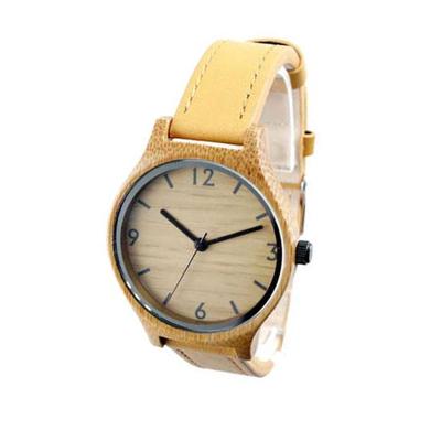 China Custom Leather Strap Multiple Quartz Wrist Watch Business Logo Time Zone WW1346 Wooden Watch for sale