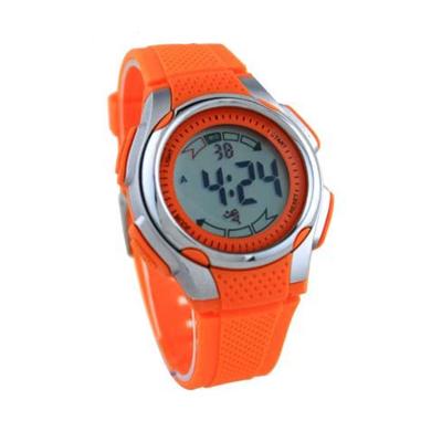 China Auto Date LP736_OR Color Orange Plastic LCD Chronograph Electronic Digital Sport Waterproof Watch for sale