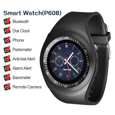 China Simple Alarm P608 Charm Men's Gift Watch Fashion Health Black Sports Smart Watch for sale