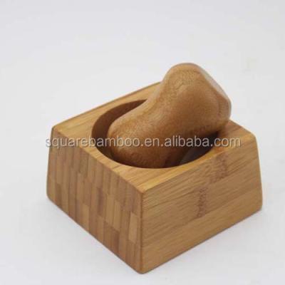 China Viable Bamboo Mortar and Pestle for sale