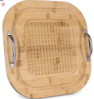 China Butcher Stall Disposable Bamboo Meat Steak Carving Board Bamboo Cutting Board Bamboo Kitchen Tableware for sale