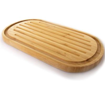 China Disposable Bamboo Vegetable Cutting Board With Groove Meat Grinder Juice Groove Bamboo Cutting Plate for sale