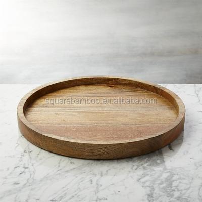 China Kitchen Storage Dish Wooden Round Simple Beauty Bamboo Dish for sale