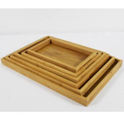 China Bamboo Tray Serving Tray Set Storage Tray Set Restaurant Bamboo Tray for sale