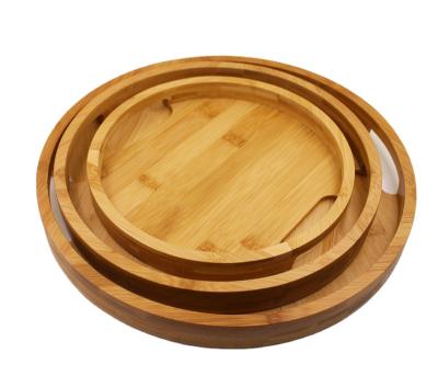 China Creative Bamboo Kitchen Storage Tray 12inch Serving Dish Organizer Dish for sale