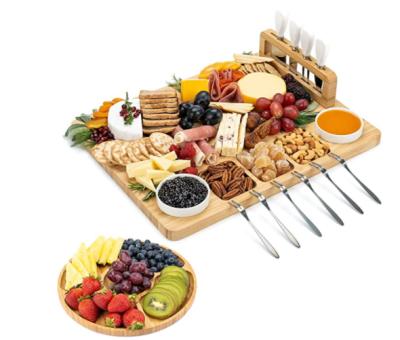 China Disposable Bamboo All Inclusive Tool Cheese Board Set Deli Serving Tray, Cheese Board Set for sale