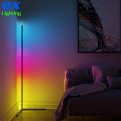 China OXLIGHTING Modern Led Corner Floor Lamp Popular Uplight Lamps Colorful Stylish Smart Dimmable Floor Lamp With Dimmer Switch for sale