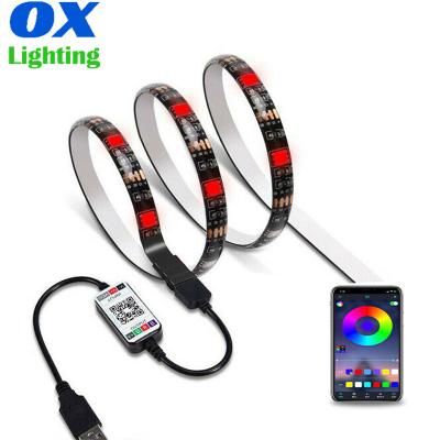 China Residential USB Led Tooth App Control TV Blue Backlight IP65 Waterproof Dc5V 5050 RGB Led Strip Light for sale