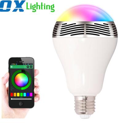 China Modern Smart Blue Wifi LED Light Bulb RGB Tooth Speaker Music Bulbs for sale