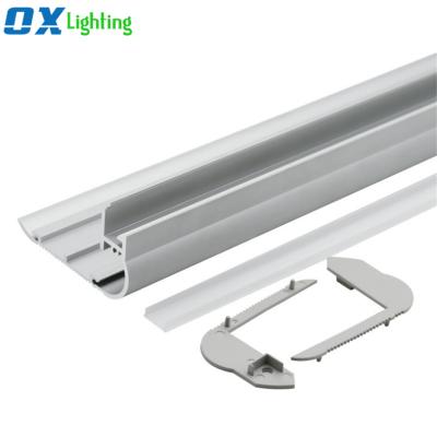 China Decorations Led Strip Profile Aluminum Led Stair Nosing Light For Staircase for sale