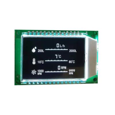 China Customized 7 Segment LCD Display Tn Htn Va Stn Fstn LCM Monochrome Screen With I2C Interface For Thermostat Energy Meter 100*62*2.8 for sale