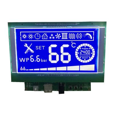 China Custom Multi Color Graphic 7segment Multi Character Graphic Bottom HTN STN LCD Screen Control Module Blue LCD Display 135*90mm for sale