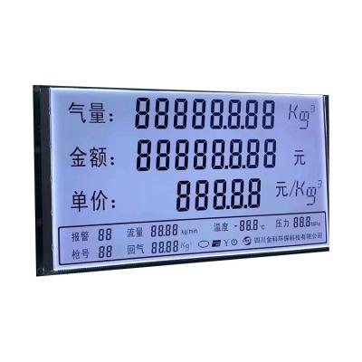 China Custom High Brightness 7 Segment 6 Digit 70 Pin Lcd Monochrome Display For Gas Station 70*100 mm for sale