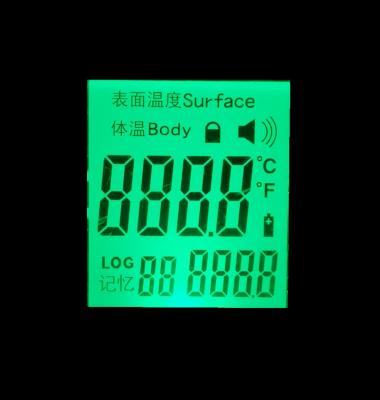 China Custom Pin 4 Digit LCD Transparent Display Segment Digital Temperature Sensor Thermostat 18 Pin LCD Display 32mm X 45mm for sale