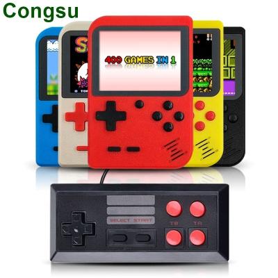 China Retro Gaming 400 Games Handheld Game Console, FC System Plus Extra Joystick Portable Mini Controller 2.8 Inch Support TV 2 Player for sale