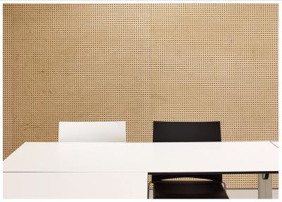 China Auditorium Timber Fireproof Perforated Wood Panels 16/16/8mm for sale