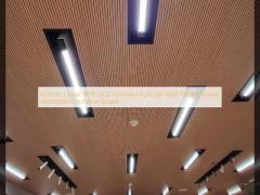 6/2mm Linear With LED Grooved Acoustic Wall Panels Sound Absorption Isolation Board