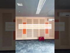 Office Customized U Shape Grooved Acoustic Wall Panels Sound Absorption Isolation Board