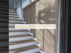 Timber Liner Veneer Grooved Acoustic Wall Panels Sound Absorption Isolation Board