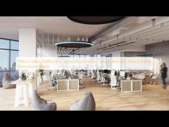 Office Ceiling Baffles RAL White Wood Wool Cement Acoustic Panels Sound Absorption Board